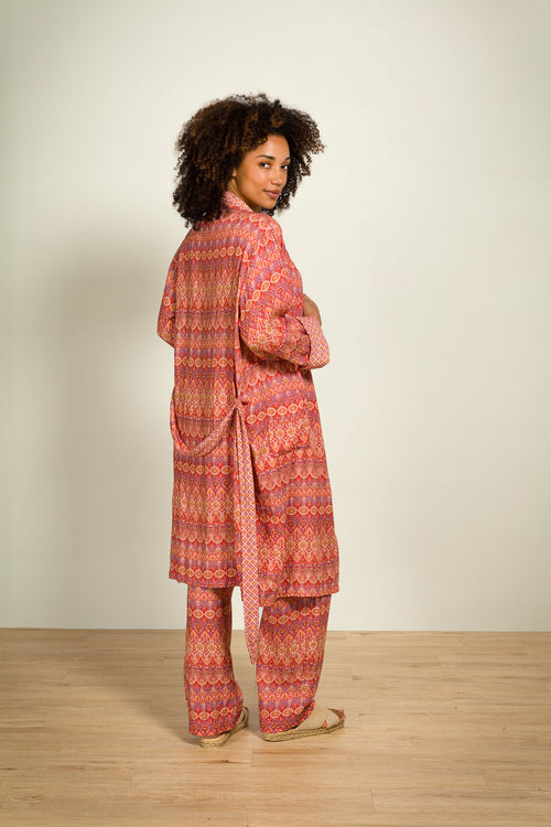 Pip Studio - Belin Lange pyjamabroek - Dames - Ashanti - Rood - S - vtwonen shop