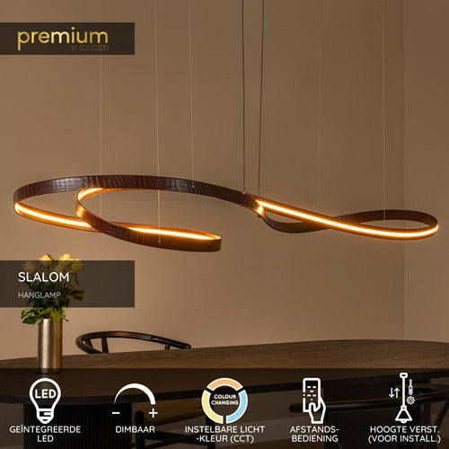 Lucide hanglamp SLALOM - Geïntegreerde LED - Koffie