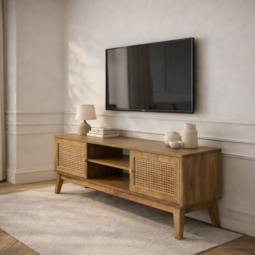 Calicosy - PALMO TV-meubel Woonkamer - Licht hout - 39x140x49 cm