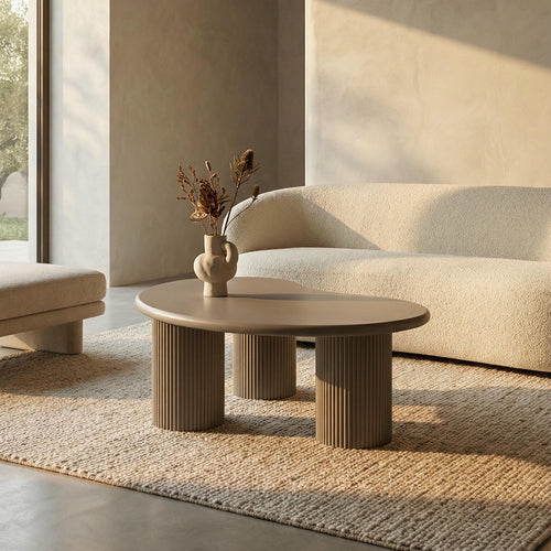 Furnhouse salontafel Wave - Beige - Ø 130 cm