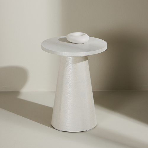 Nest living Lexi Houten Bijzettafel Glanzend Wit - Ø 35 cm - vtwonen shop