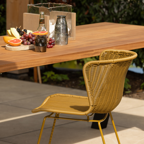 WOOOD tuinstoelen Wings - Honinggeel - Kunststof - 78x55x54 - Set van 2