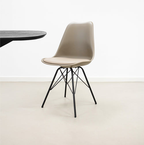 Kick kuipstoel Metal Luuk - Taupe