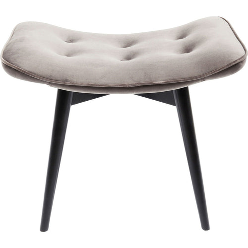 Kare Design Voetsteun Vicky fluweel grijs