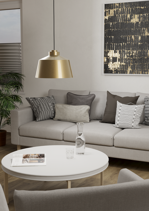 EGLO  hanglamp Southery - e27 - ø 35 cm - goud/crème