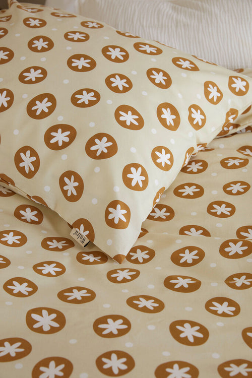 Walra - Dekbedovertrek Bubble Stars - 200x220 cm - Beige