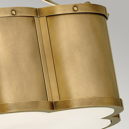 Elstead Hinkley Chance Cilindrische Plafondlamp Heritage Messing