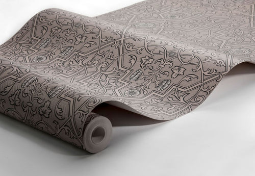 Borastapeter behang vintage bloemen donkerbruin - 53 cm x 10.05 m - 660040 - vtwonen shop