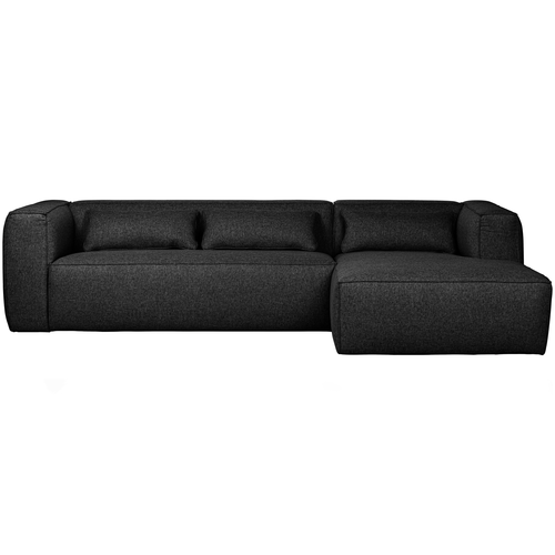 WOOOD chaise longue bank rechts Bean - Melange - Donkergrijs - 73x305x96
