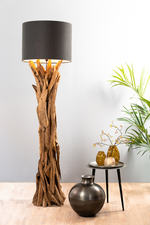 Light & Living vloerlamp MARGRET - Ø45x165cm - bruin