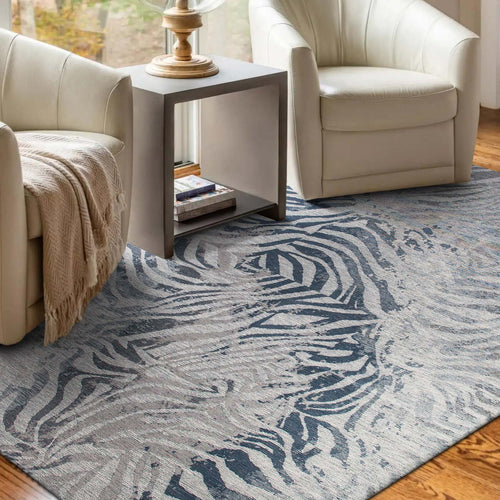 Lola&Moi vloerkleed Kenian Sky - blauw -140x200cm - vtwonen shop