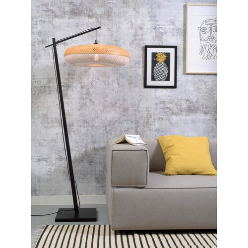 GOOD&MOJO vloerlamp Palawan - zwart - Ø60cm