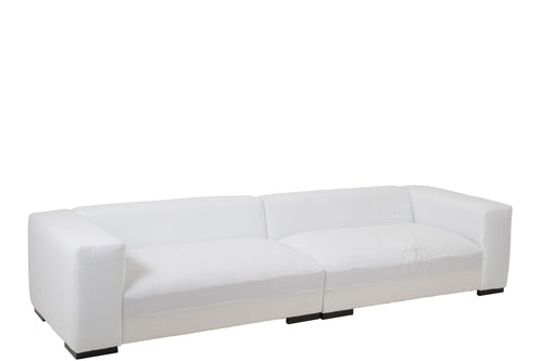 J-Line onderstel Zetel + 9 Kussens Monaco Xl - textiel - wit