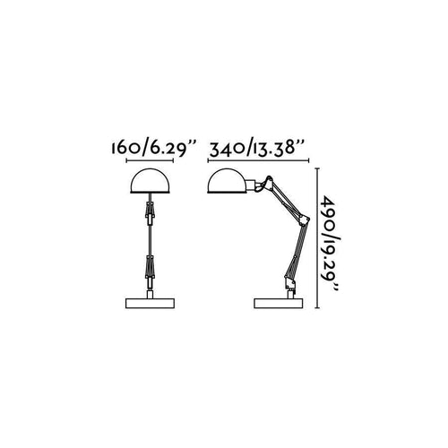 Faro Baobab - 1 Light Bureaulamp Wit, E14