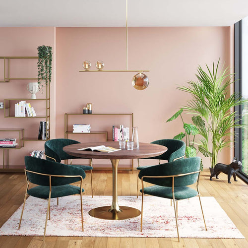 Kare Design Eettafel Invitation walnoot en goud - vtwonen shop