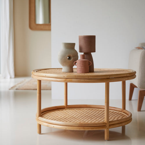 Tikamoon Salontafel in rotan - Naturel