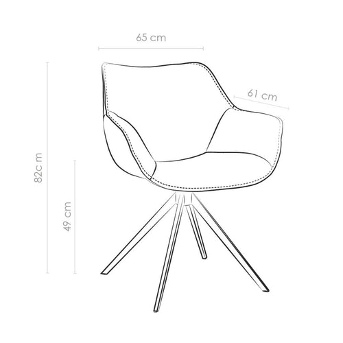 Duverger® eetkamerfauteuil Threehundredsixty - leder - 360° draaibaar - vtwonen shop