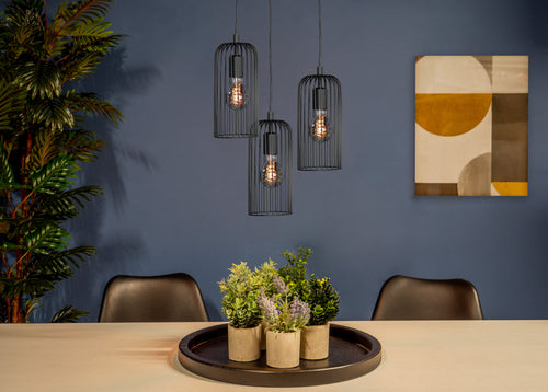 EGLO hanglamp Roccamena 1 - e27 - ø 61,5 cm - zwart - vtwonen shop