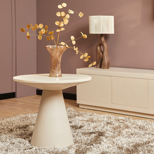 StarFurn Salontafel Bellis - Rond Wit Hout - 60x60x55cm