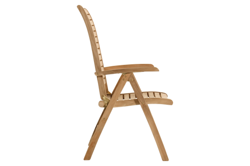 Hartman Tuinstoel Sunderland - Teak Naturel - Zithoogte 44cm - vtwonen shop