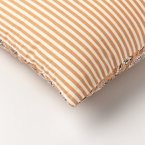 JULITA - sierkussen 45x45 cm - bloemenmotief - 100% katoen - Dusty Coral - roze