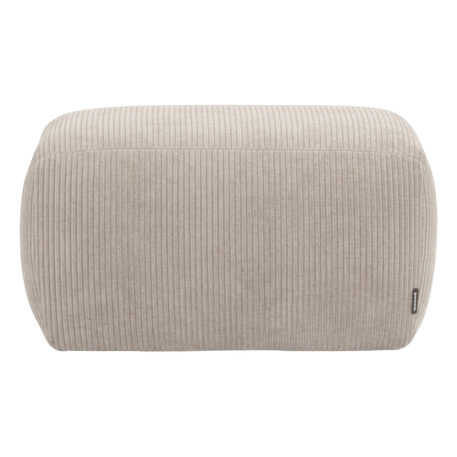 WOOOD poef Mojo Base - Ribstof - Ecru - 45x84x64