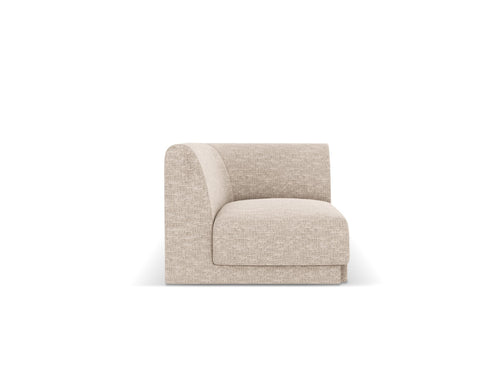 Micadoni Hoekmodule Miley structurele stof beige - 90x90x70cm
