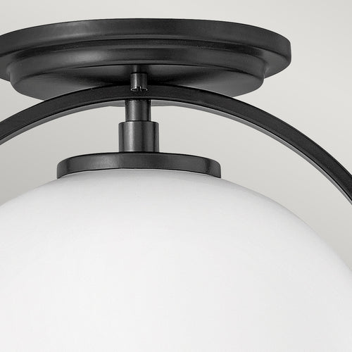 Elstead Hinkley Somerset Globe Plafondlamp Zwart