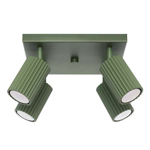Sollux Lighting Plafondlamp KARBON 4 olijfgroen - 25x25x16,5cm