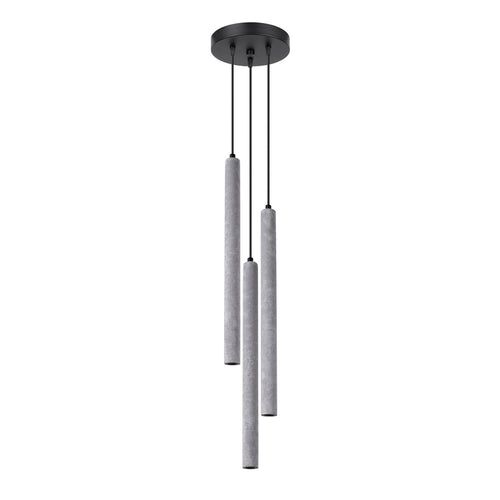 Sollux Lighting Hanglamp PASTELO 3P beton - 19,5x19,5x115cm