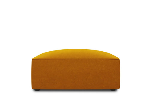 Micadoni Poef Ruby flueel, geel - 93x93x40cm