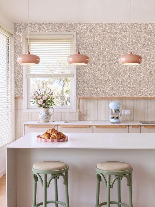 ESTAhome behang vintage bloemen roze en paars - 50 x 900 cm - 132239