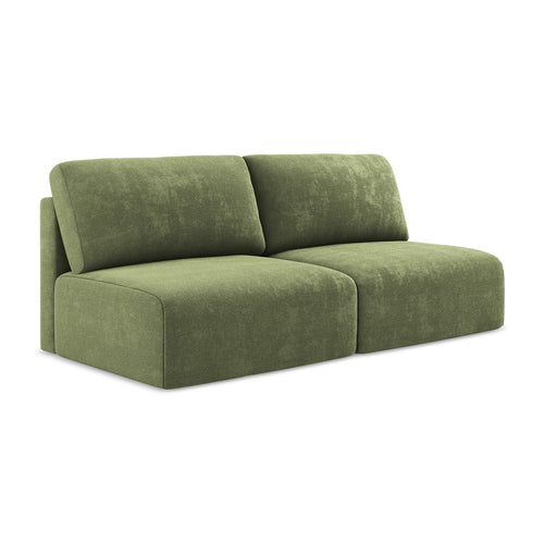 LaMiaSofa 3-zits slaapbank Ostia - chenille stof - groente - 216x102x79