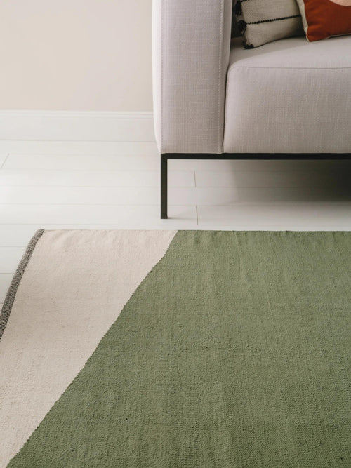 benuta katoenen vloerkleed Lenny - groen - 200x300 cm