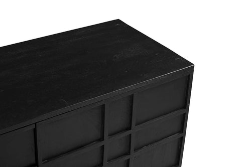 Giga Meubel Tv-meubel Koen - Zwart Mangohout - 160x40x56cm