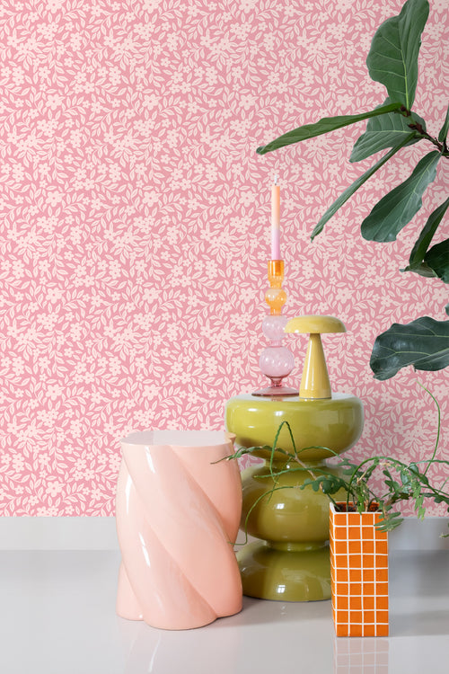 ESTAhome behang bloemetjes roze - 50 x 900 cm - 131439 - vtwonen shop