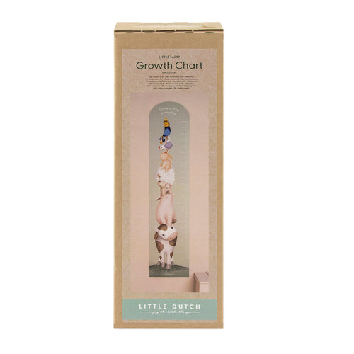 Little Dutch Groeimeter - Little Farm - Muursticker op vliesbehang 142cmx27.5cm - vtwonen shop
