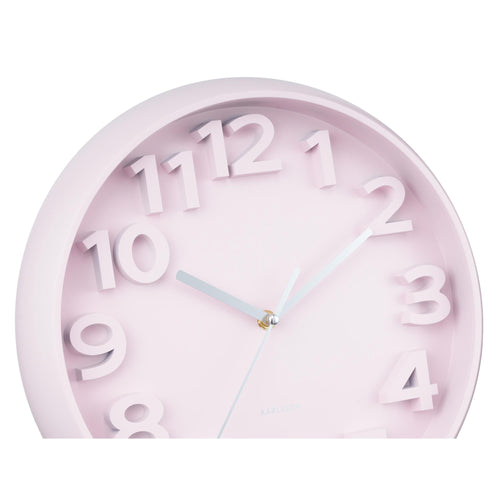 Karlsson wandklok Elevated Classic Numbers - roze - Ø33.5cm - vtwonen shop