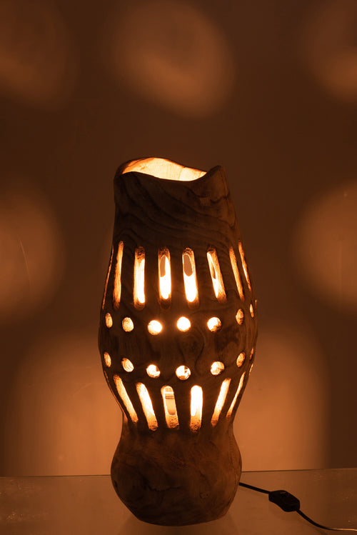 J-Line tafellamp Valerie - hout - naturel