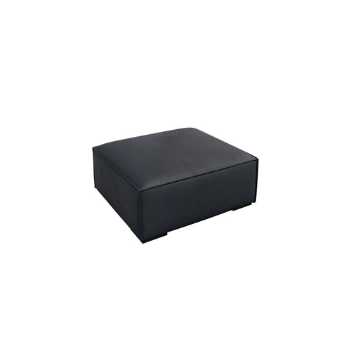 Cosmopolitan Design - Poef Turin echt leer blauw - 100x100x39cm