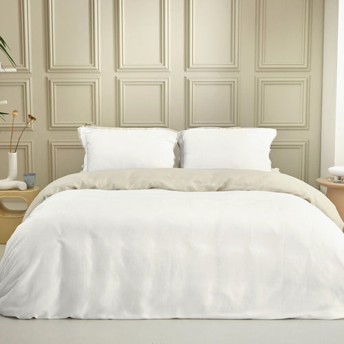 Walra - Dekbedovertrek Classy Tencel - 260x220 cm - Off White / Beige