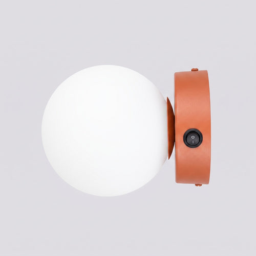 Sollux Lighting Wandlamp YOLI 1 rode oker met schakelaar - 12x14x12cm