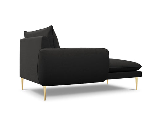 Cosmopolitan Design linker meridiaan Vienna boucle, zwart - 170x110x95cm