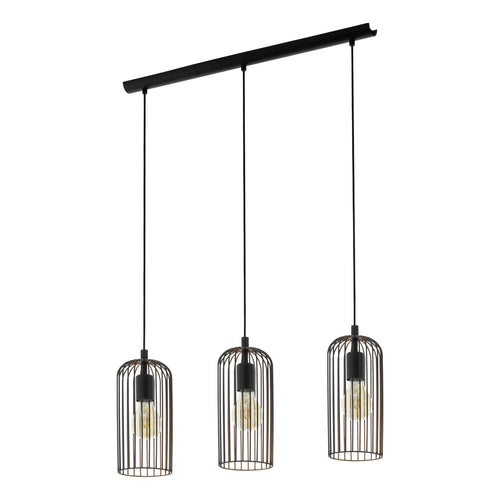 EGLO hanglamp Roccamena - e27 - 73 cm - zwart/koper - vtwonen shop