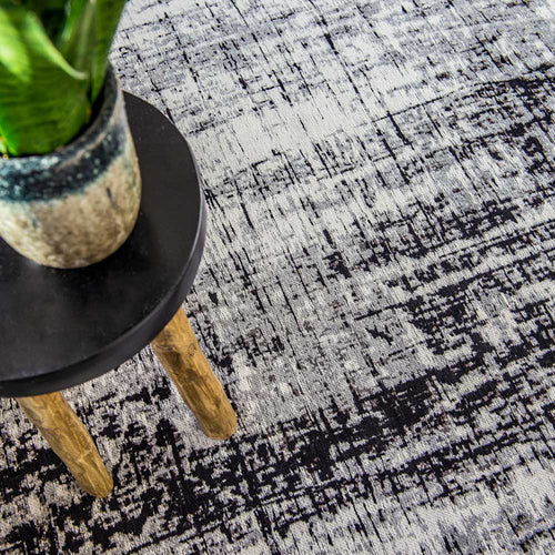 Louis De Poortere vloerkleed Metro B&W - grijs - 240x240cm