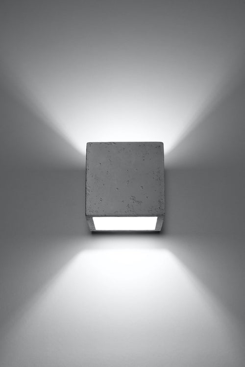 Sollux wandlamp Quad - 1 lichts - 12  x 10   cm - grijs - vtwonen shop