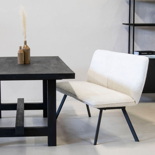 Giga Meubel Eetkamerbank Harper - Beige Stof - 160x60x88cm - vtwonen shop