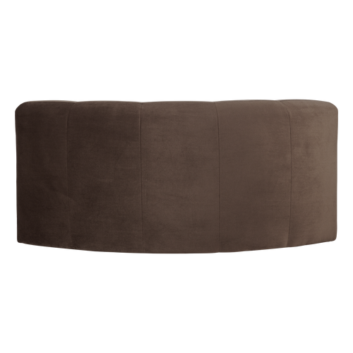 WOOOD eetbank halfronde hoek rug Mojo Base - Velvet - Bruin - 83x152x76