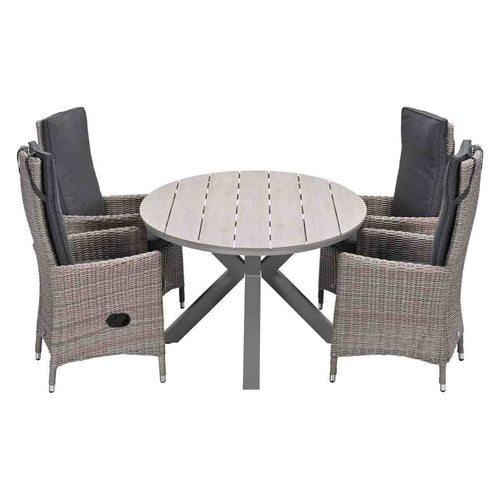 Garden Impressions tuinset Collin - Tulli - vintage willow - 180x115 cm - 5-delig