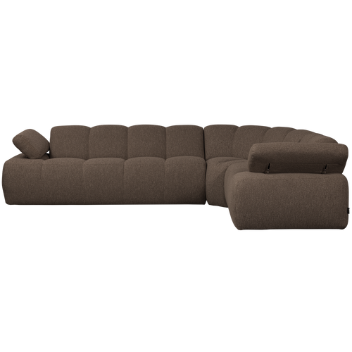 WOOOD hoekbank rechts Mojo - Bouclé - Bruin Melange - 74x310x230